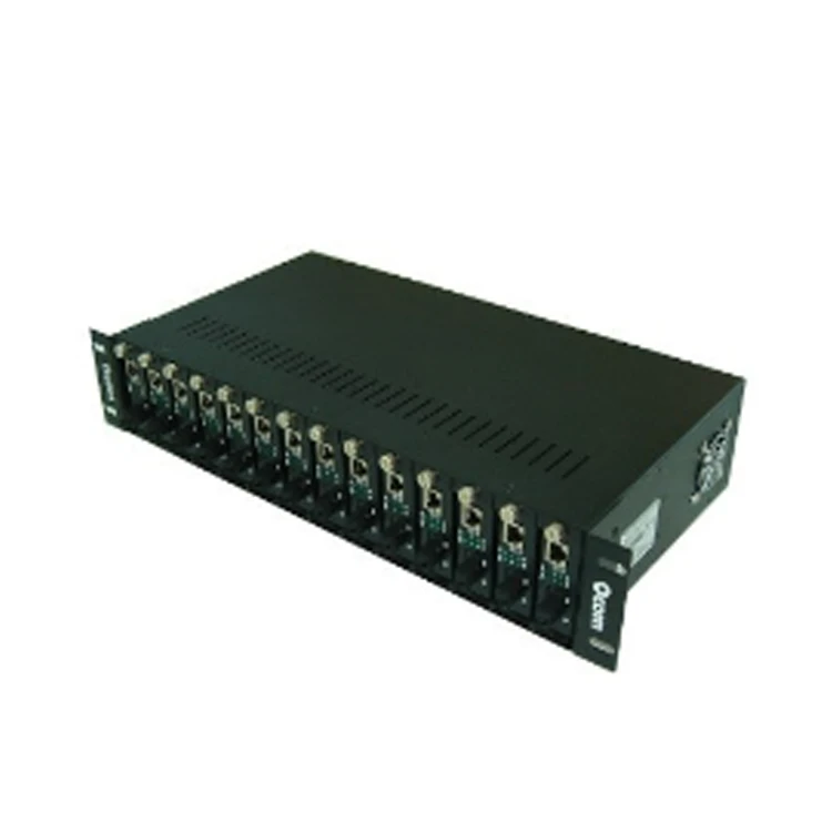 Glasfaser-Transceiver-Rack-Chassis mit 14 Steckplätzen